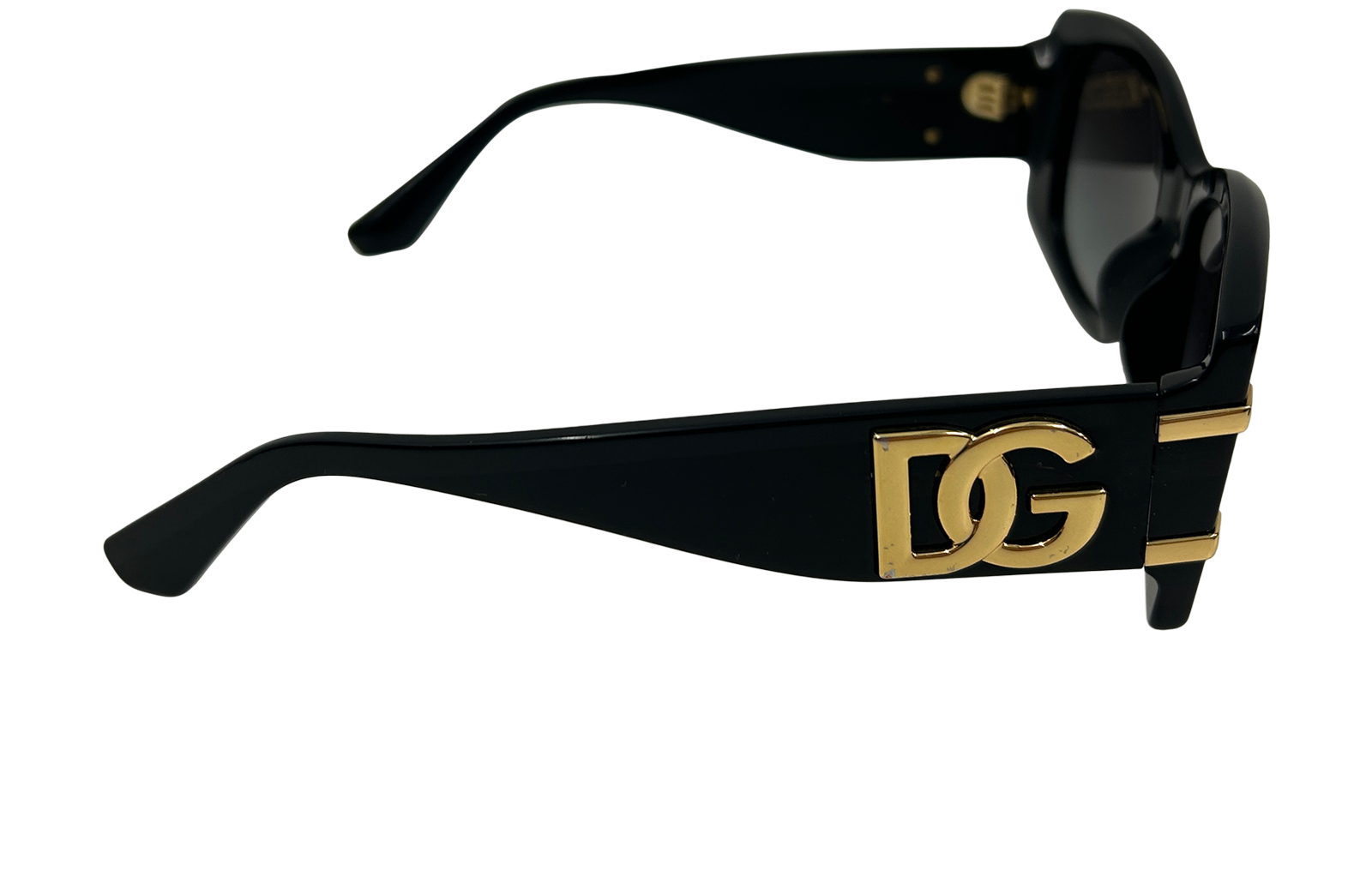 Dolce Gabbana Gafas de Sol, 100&euro;, Accesorios, Negro/Oro, Tafetán - Acetato, Vista lateral